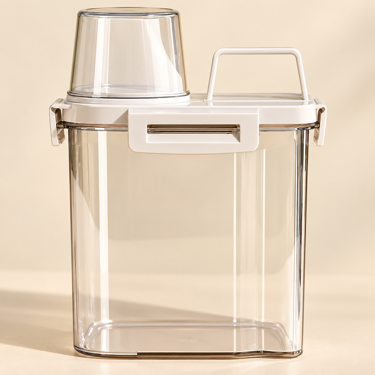 Clear Laundry Storage Container — 1.1 L construction detail
