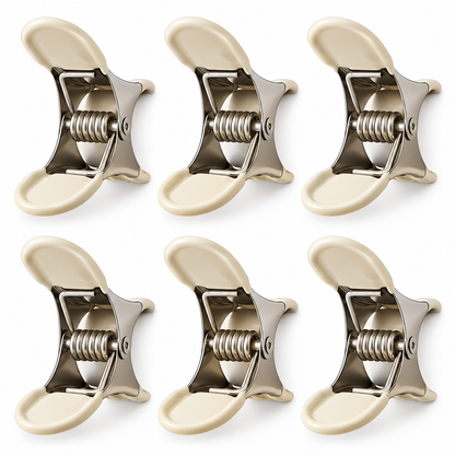 Coated Metal Laundry Clips — Set of 6 on a white background
