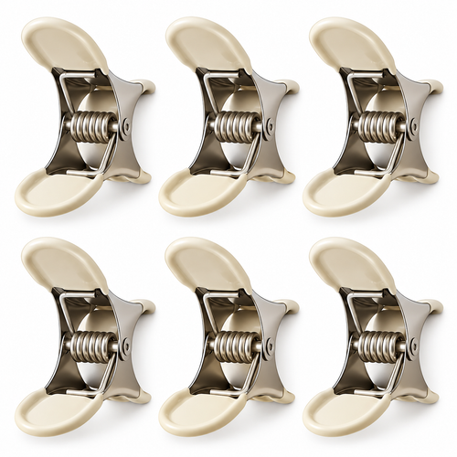 Coated Metal Laundry Clips — Set of 6 on a white background