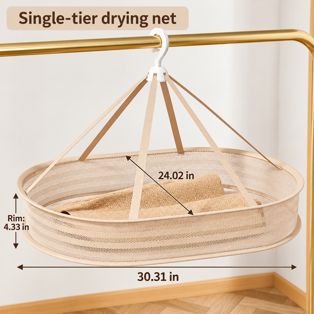 Selected basket dimensions in inches